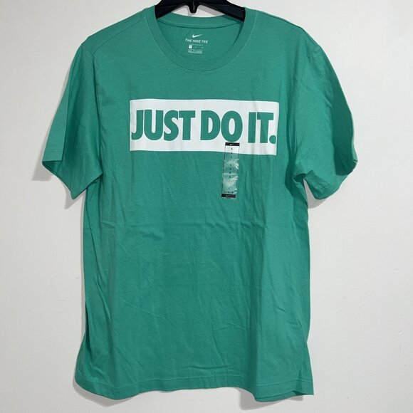 Nike Tee Sportswear Just Do It. Logo Green Men’s Large - Picture 2 of 8